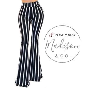 Navy and White Bell Bottoms Flares